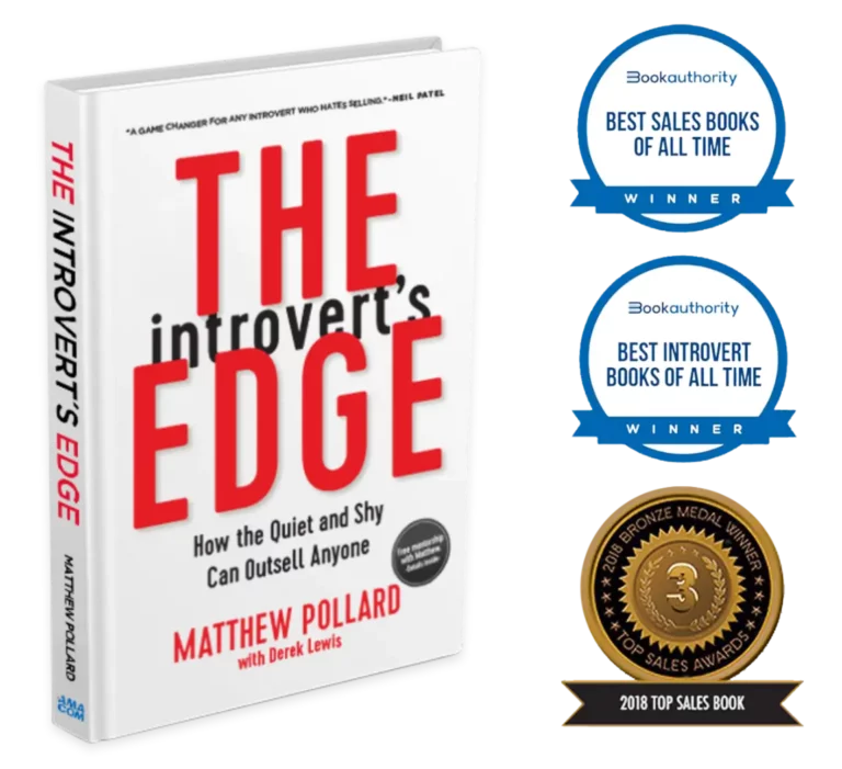 The Introvert's Edge book with awards